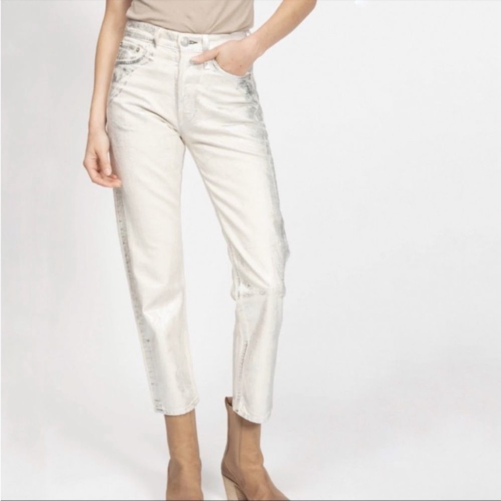 Rag and bone Moonshine Maya high rise ankle slim jeans